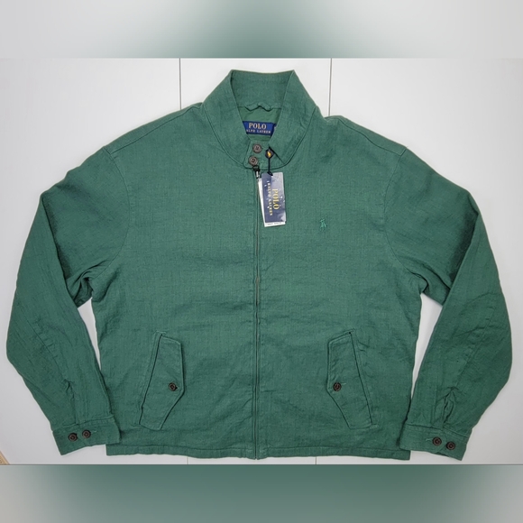Ralph Lauren Other - POLO RALPH LAUREN LINEN-Blend HERRINGBONE Twill Mockneck Jacket Mens Size XL New
